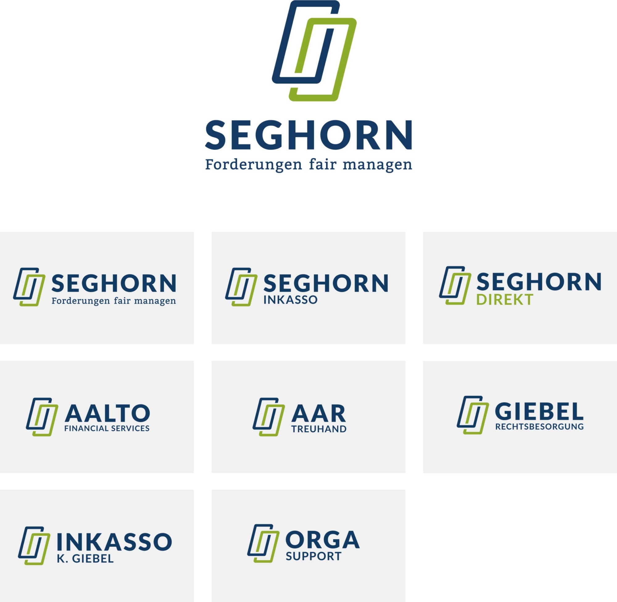 BFGA Werbeagentur | SEGHORN Logo Redesign Tochterfirmen