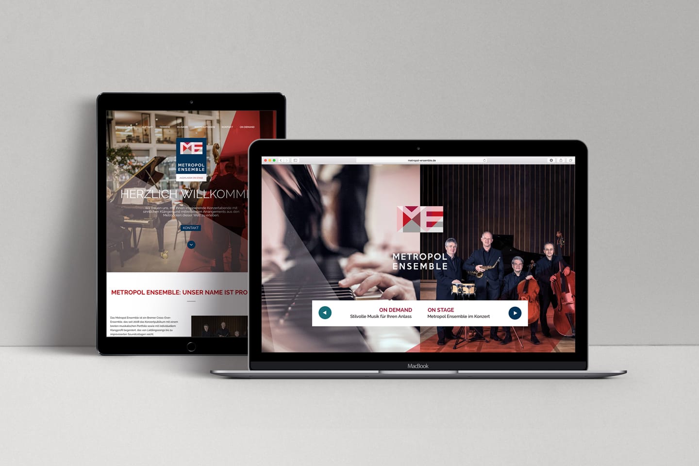 BFGA Werbeagentur Bremen | Metropol Ensemble Mockup Website