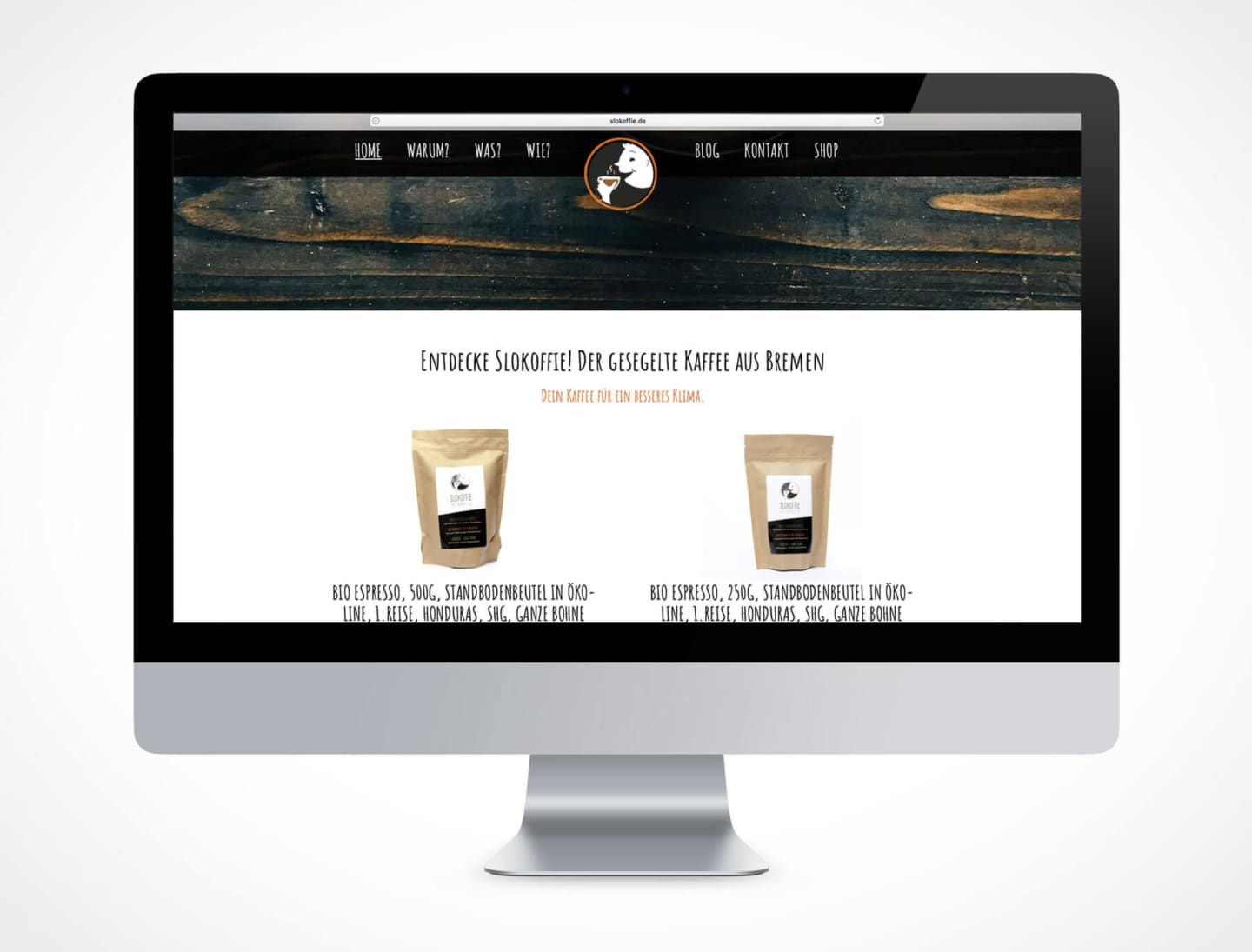 BFGA Werbeagentur | Slokoffie Business Screendesign Mockup