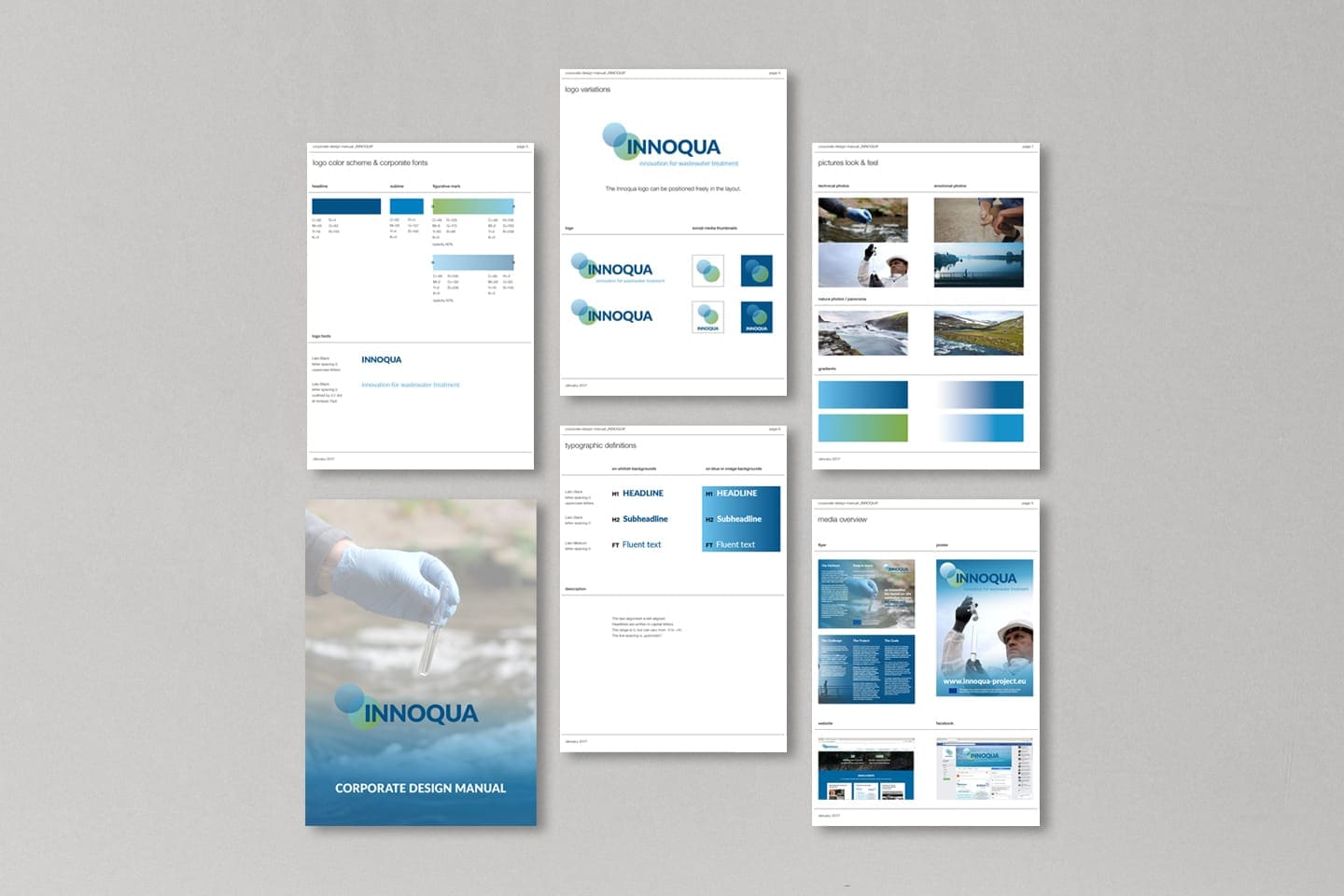 BFGA Werbeagentur | Innoqua Borda Projekt Corporate Design Mockup 