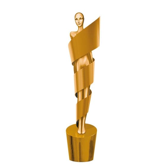 Pokal in gold | Thumbnail Design deutscher Kurzfilmpreis Referenz BFGA Werbeagentur 