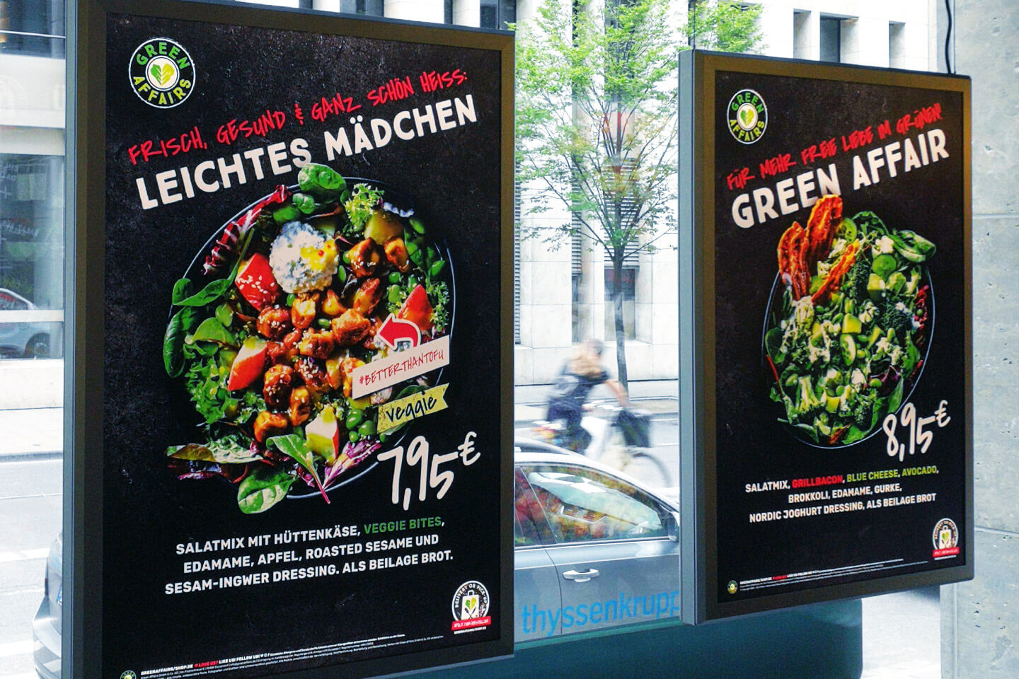 BFGA Werbeagentur Bremen | Green Affairs Plakate im Fenster