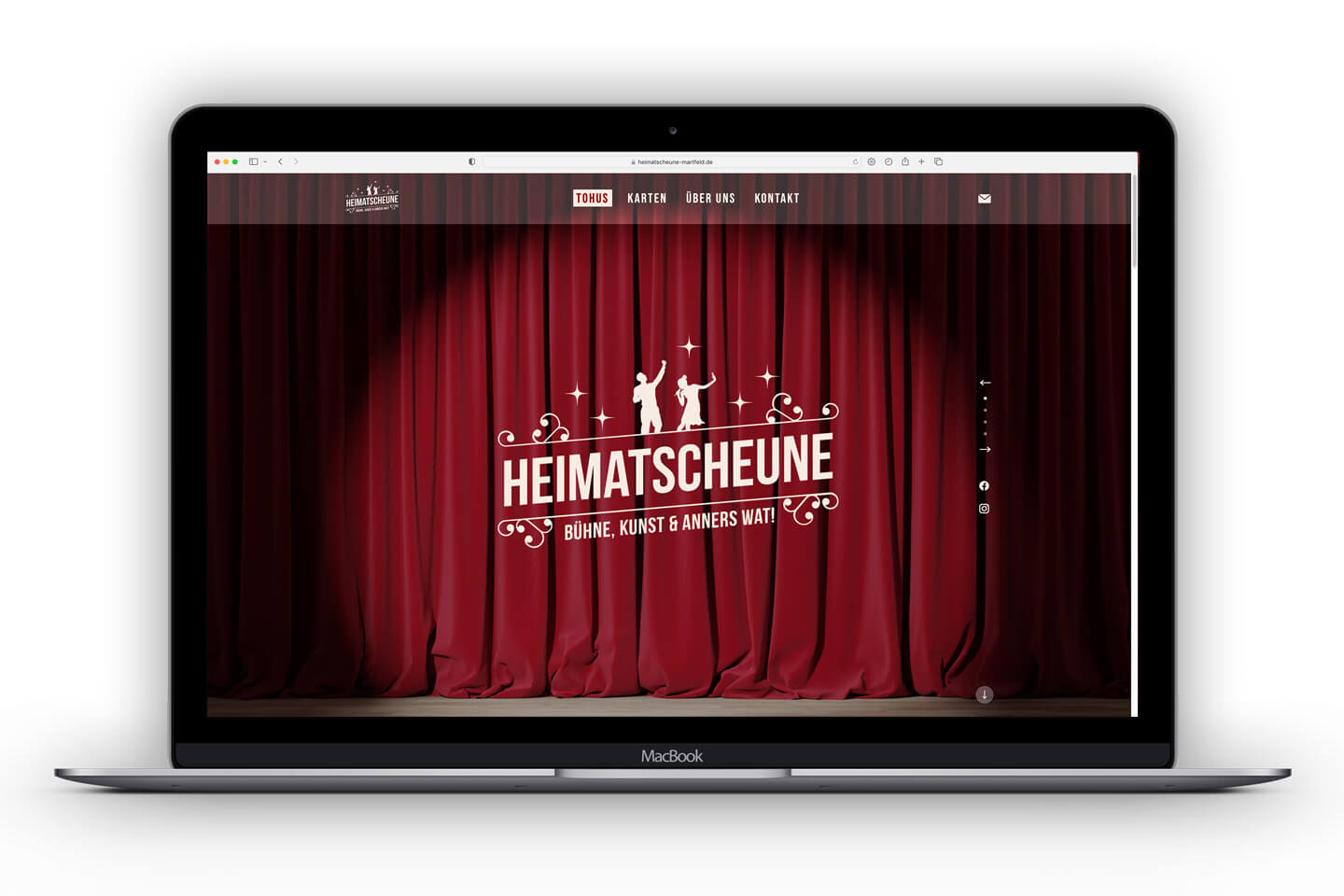 BFGA Werbeagentur Bremen | Heimatscheune Martfeld Mockup Webdesign 